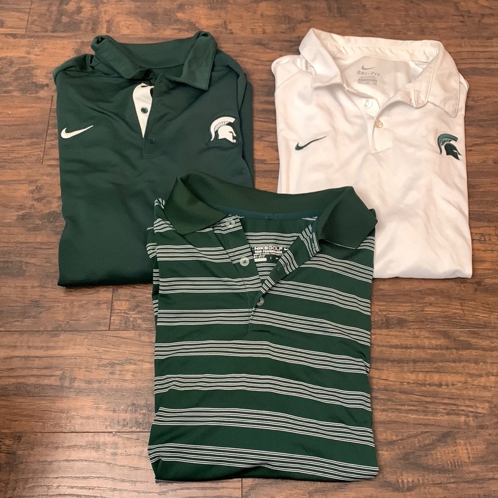 Michigan State Nike Polos 💚🤍